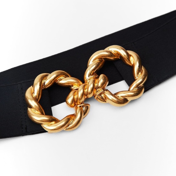 Zara limited edition metallic bohemian buckle belt
